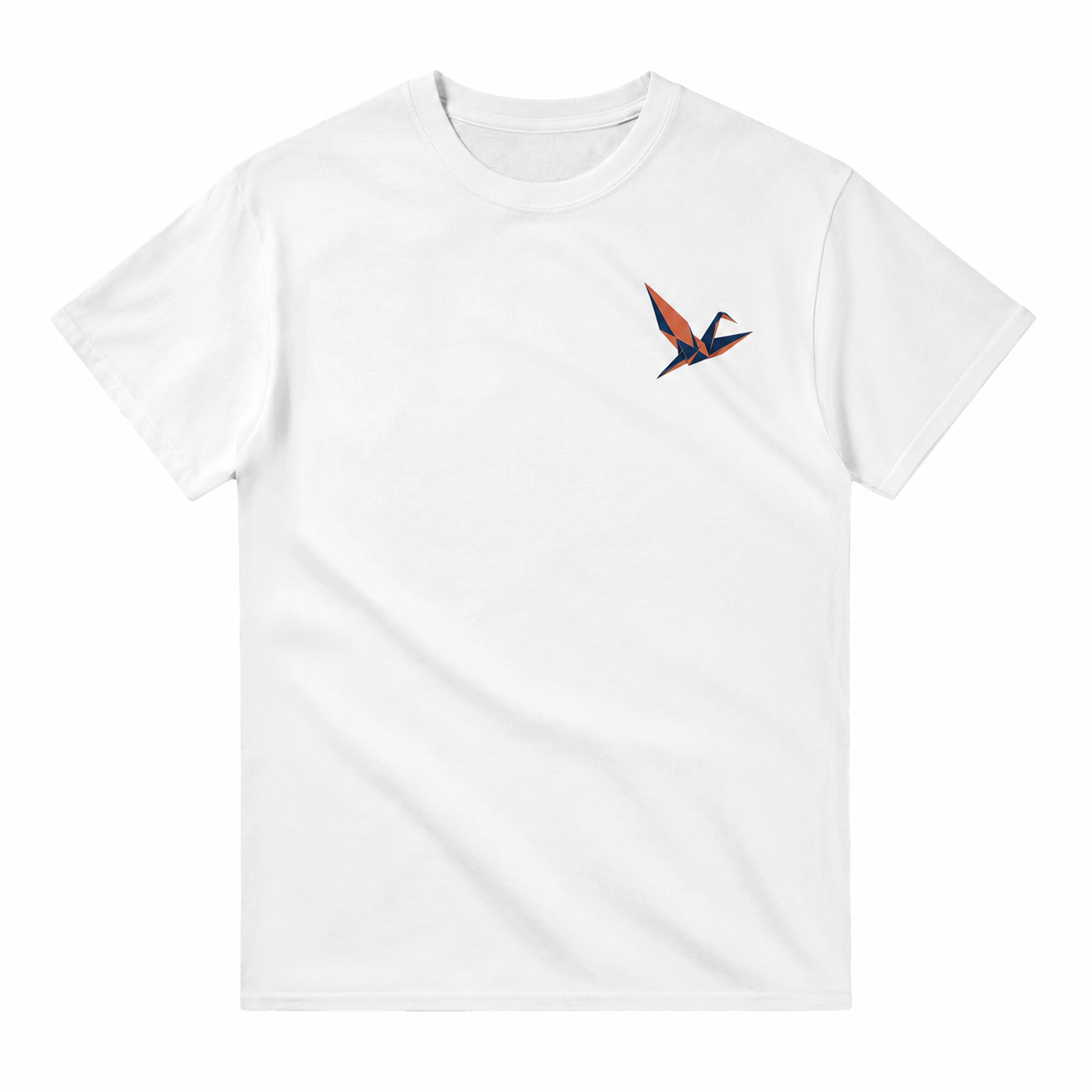 Kağıt Kanat Minimal Origami Baskılı Beyaz Unisex Tişört VMGA tişört görseli