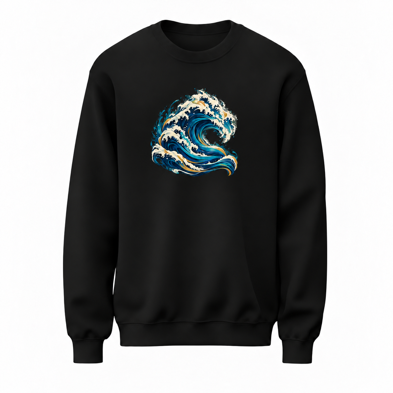 Dalga Hafızası Dalga Baskılı Siyah Sweatshirt VMGA sweatshirt görseli