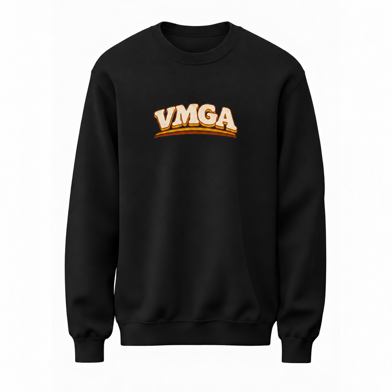 Çizgi Retro VMGA Baskılı Siyah Sweatshirt VMGA sweatshirt görseli