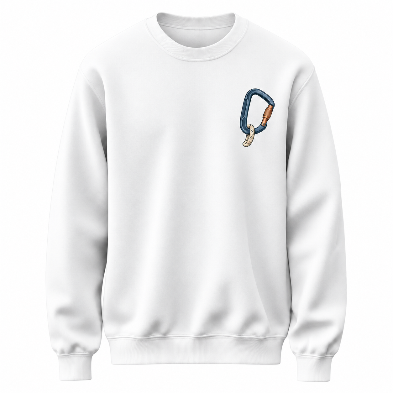Tutunma Noktası Minimal Karabina Baskılı Beyaz Unisex Sweatshirt VMGA sweatshirt görseli