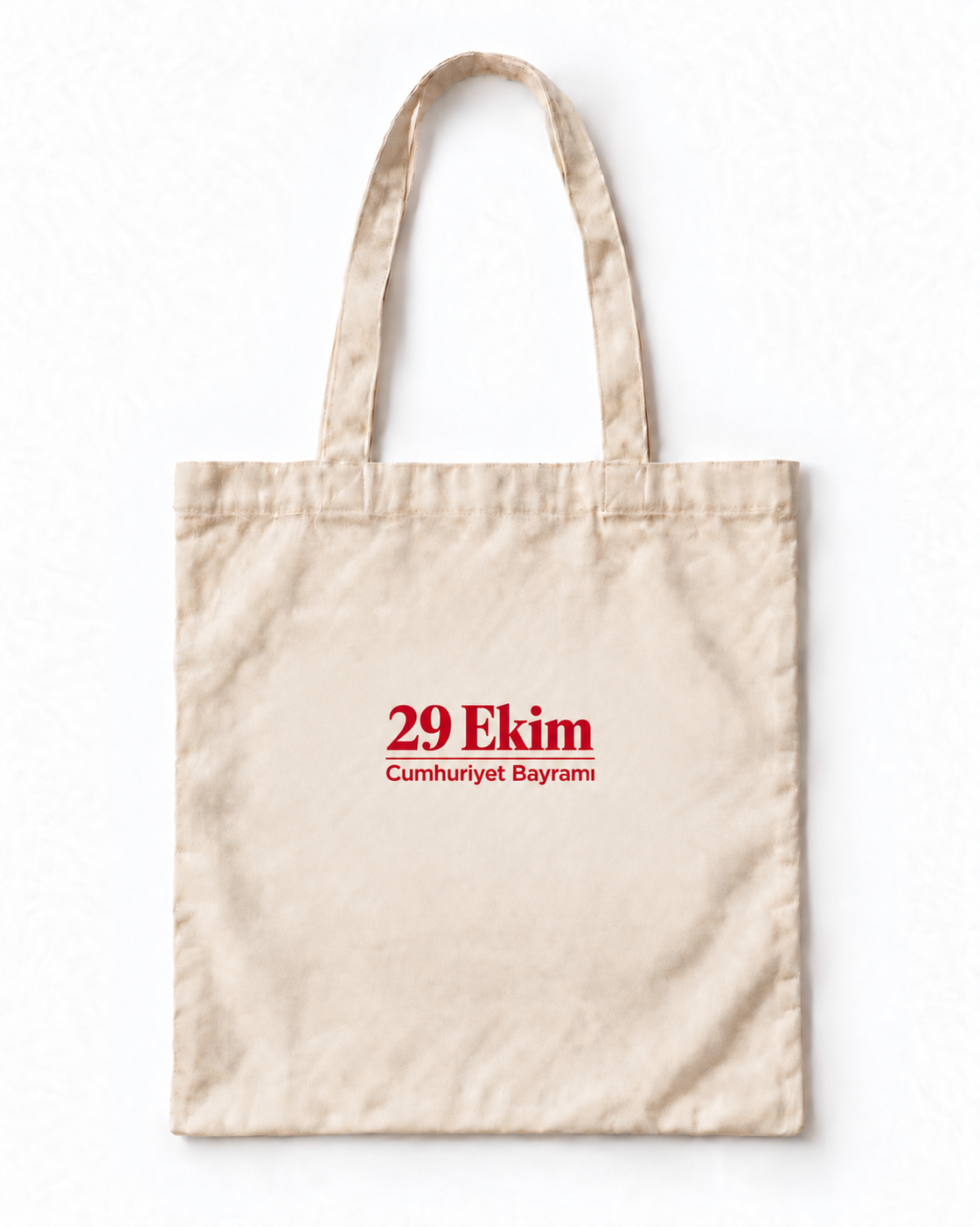 Cumhuriyet Çizgisi 29 Ekim Baskılı Ekru Bez Çanta 35×40 cm VMGA bez çanta görseli