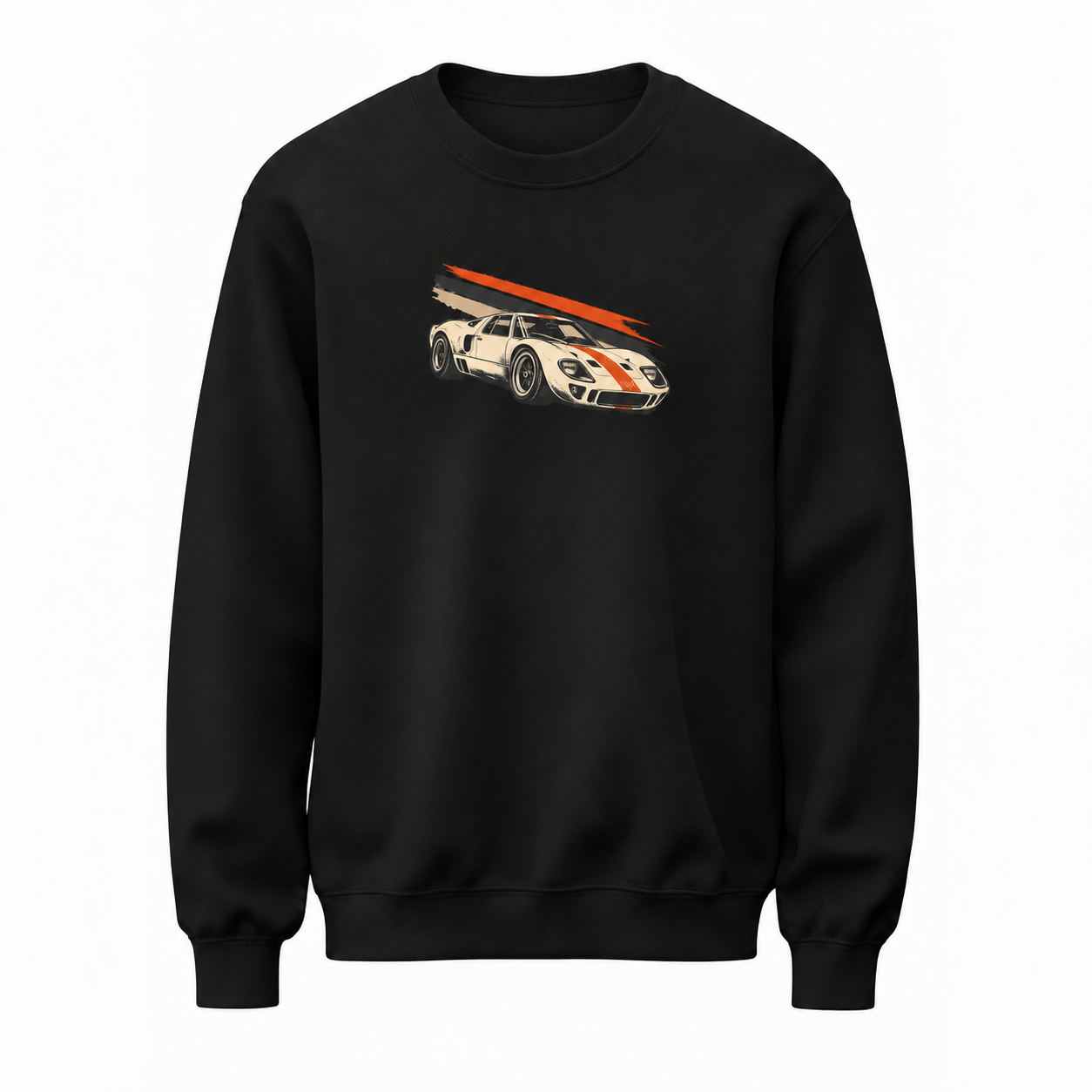 Gece Etabı Otomobil Baskılı Siyah Sweatshirt VMGA sweatshirt görseli