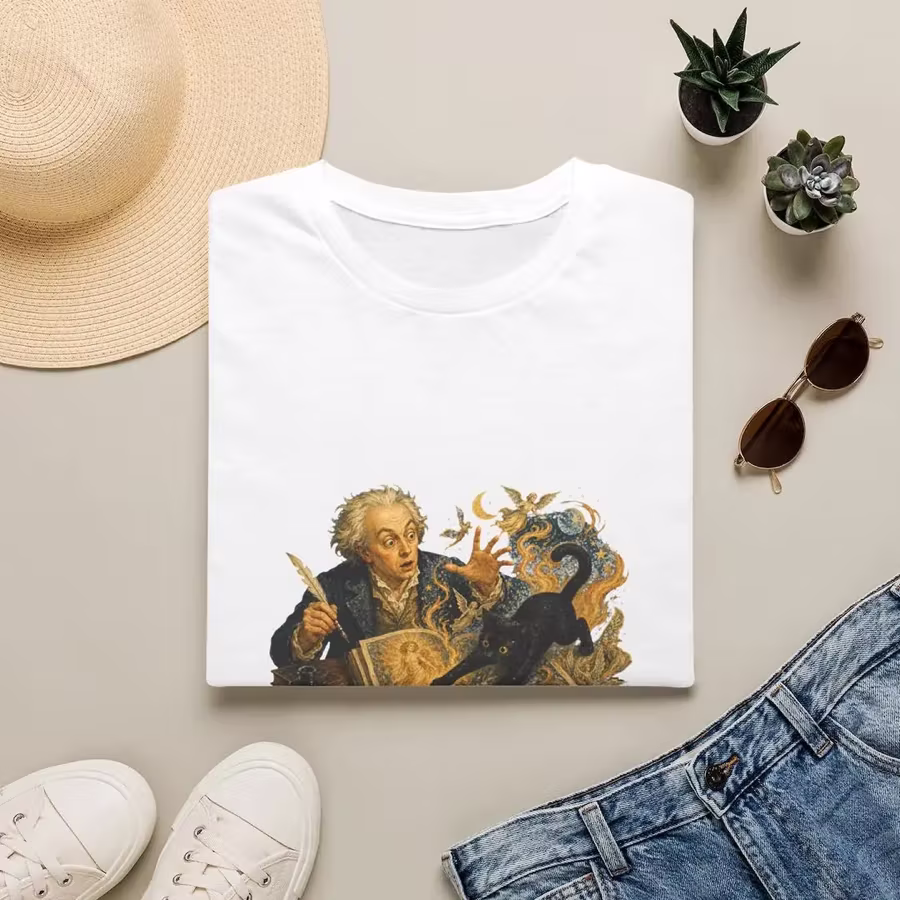 William Blake İlhamlı Kedi Tişörtü VMGA tişörtü