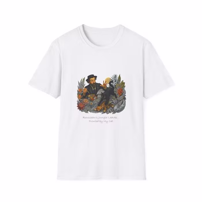 Henri Rousseau İlhamlı Kedi Tişörtü VMGA tişörtü