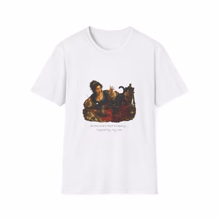 Artemisia Gentileschi İlhamlı Kedi Tişörtü VMGA tişörtü